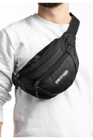 حقيبة من الخصر و حقيبة من الكتف 2 أجزاء لا يحتوي على الماء لون أسود - Dex Supports Lasting Energy