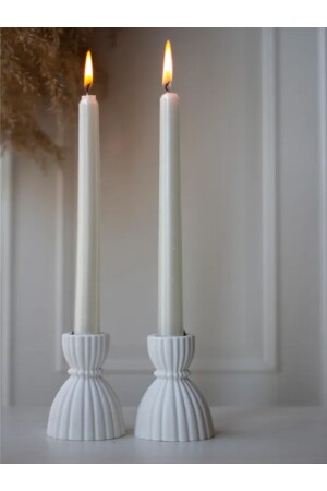 مجموعة من 2 قوارب شمعة من الخرسانة خاصة - Blanj