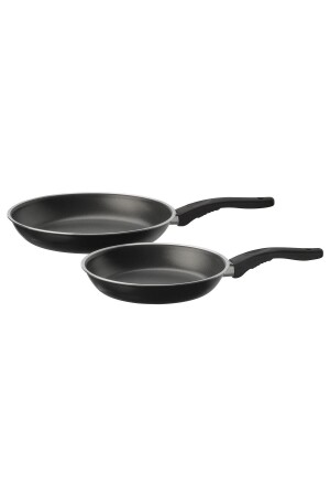 2 Bratpfannen mit schwarzer Teflonbeschichtung, 24 cm und 28 cm, 2er-Set, IKEA99990803 - 1