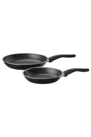 2 Bratpfannen mit schwarzer Teflonbeschichtung, 24 cm und 28 cm, 2er-Set, IKEA99990803 - 3