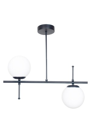 منز-سيلو تصميم حديث المعادن اللون الأسود الزجاج الأبيض طاولة الطعام القمة - غرفة المعيشة 2 قطعة شمعة CL1001 - Fer Avize