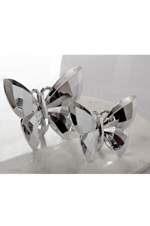 مكنسة مكنسة مزخرفة 2 قطعة طيور الفضة - Doremcy