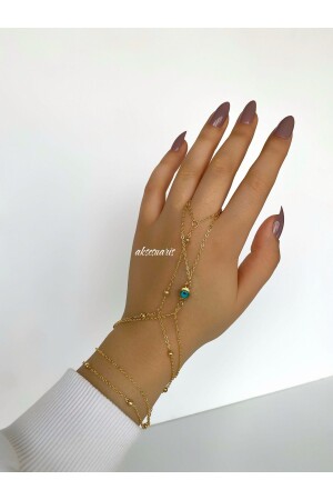 مجموعة من 2 ذهب Evil Eye Shahmeran ملحقات اليد - Aksesuaris