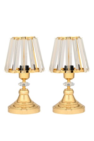 مكنز-حجر شمعة 2 قطعة جسم بلورات ذهبية غرفة المعيشة غرفة النوم شمعة - Evlight