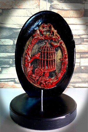 طائر مزج في قفص وشمعة صويا في حديقة الوردان مجموعة من 2 - Fantastik Sanat Atölyesi