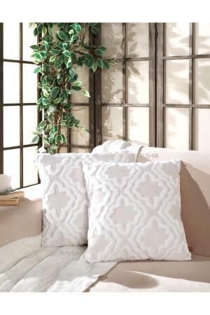 مجموعة من 2 طوقات طوقات نمطات هدية تزيينية تصميم خاصة رمية وسادة غطاء وسادة قضية - Fushia