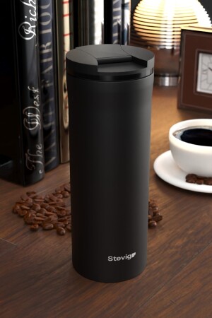 2 Go Paslanmaz Çelik Termos Bardak 400 Ml St-201 Travel Mug - 1