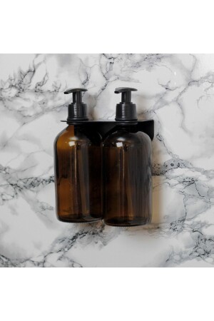 مجموعة من 2 زجاجة زيت زجاجي سائل بدون علامة، ومصدر شامبو حمام، ومصدر غيل الاستحمام، ومصدر صابون سائل HDA67 - Hobi Demir Sanat