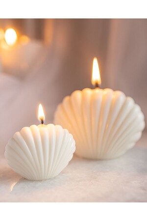 مجموعة من 2 شموع من القوقش الزخرفية - Homeartplus