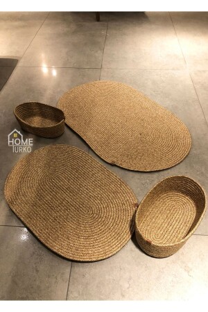 مجموعة من 2 جفت، قش، رماد الباب، رماد حمام، رماد حمام ومجموعة رماد حمام، منظمة HT-MOP-BZ1 - HomeTurko