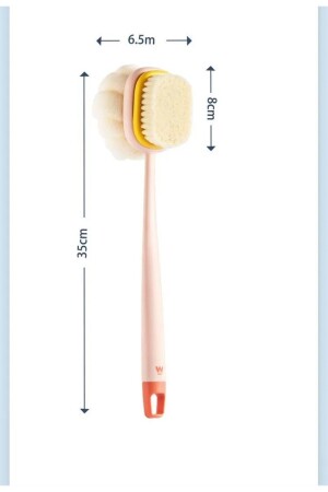 2-in-1-Duschkörperbürste mit Borsten und Luffa-Rückenbürste mit langem Griff - 8