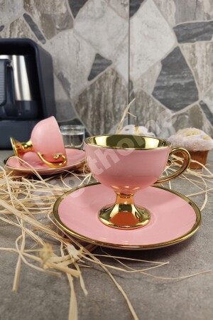 مجموعة من 2 كوبات قهوة ذهبية وردي - Ist-98 C320. 049 1025117. 0104 - Digithome