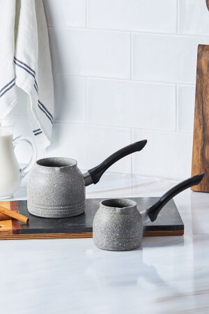 مجموعة من مقلاة القهوة من 2 قطع من المادة الكبيرة - Karaca