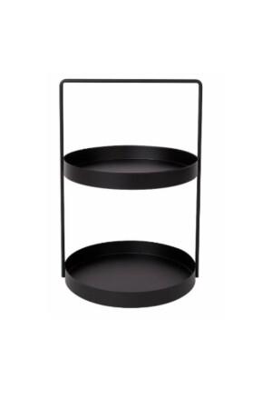 2-lagiger quadratischer Kleiderbügel aus Metall, schwarz, Badezimmer-Organizer, Badezimmer-Organizer, 2KTL - 6