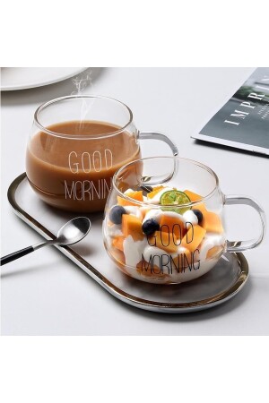 MNZ-2 Li صباح الخير 400 مل كوب زجاجي بوروسيليكات - Vivien Home