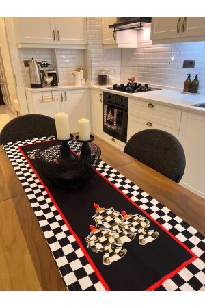 2 Li Vazo Desen Set Mackenzie Runner Fırın Örtüsü Damalı Ranır Yılbaşı Noel Ceyiz Bayram Mutfakseti - Ayd Home