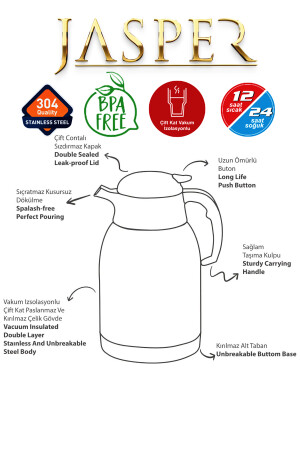 2 Liter Doppelschicht-Picknick-Camping-Outdoor-Stahl-Tee-Thermoskanne 1200a Penguin 1200A - 10