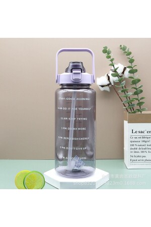 2 Liter motivierende Wasserflasche mit Trinkhalm, Tritan-Wasserflasche für das Fitnessstudio, Wasserflasche für das Fitnessstudio - 7