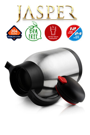 2 Litre Çift Kat Piknik Kamp Outdoor Çelik Çay Termosu 1200a Penguen 1200A - 7