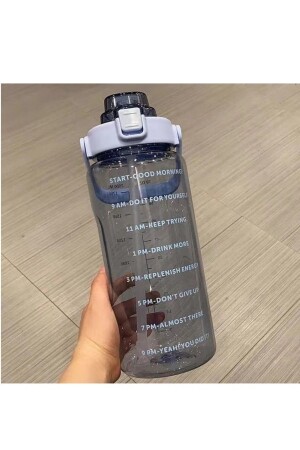 2 Lt motivierende Wasserflasche, Trinkflasche, Tritan-Wasserflasche, Bpa-frei, transparent, 3D-Aufkleber, Geschenk, NPT-2223 - 4