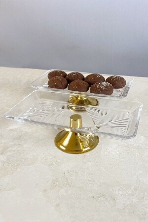 مجموعة من 2 طلاء زرقاء معدني مع طلاء زجاجي مدلين - MAY HOME