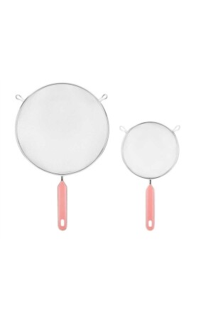 مجموعة من 2 عجلات من الفولاذ المقاوم للصدأ الوردي الخفيف MESHHTDP - Tantitoni