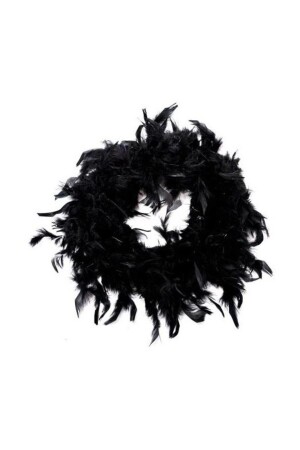 2 Meter Boa Dicke Otriş Gänsefeder Schwarz (Breite: 10 cm) - 4