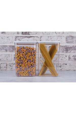 2 قطعة من البلاستيك الصلب من MNZ 2900 مل فاصولياً حاوية تخزين مربع مسطح مقاومة للطقس VP-101 - Vip Ahmet