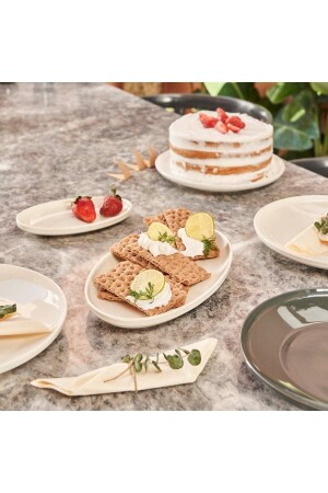 كريم 2 قطع مودرن MNZ 30 سم حجم كبير كاياك يومي عرض لوحة خدمة - Porselenden