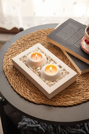 مكون من 2 قطع من الكونكر المصدر للشمعة من صنع اليد من MNZ - Bihter Soydar