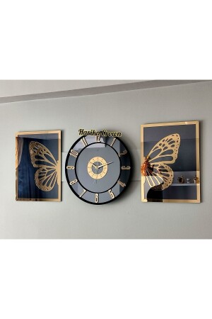 طراز 2 طلاء فراشة و ساعة من طراز MNZ- Mirrored Model 40 - Harika Crown