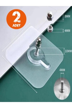 مجموعة من 2 MNZ قوية جدا لصلبة ذاتية العرض إطار حامل المفتاح معلقة - Hombak