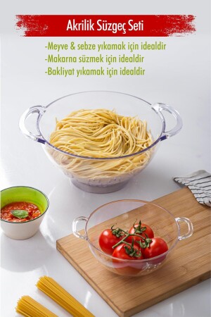 مجموعة من المزقين الشفاف من 2 قطع من MNZ-Acrylic (مزقين البستا والرز) - EWS