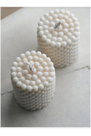 مجموعة شمعة من المزق المزخرفة من المزق المزخرفة 2 ميكروبات من الفانيليا - Mumella