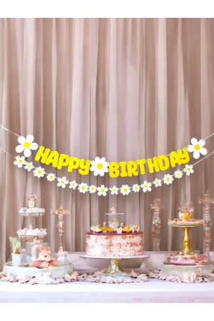 مـنـز - دايزي - حفلة موضوعية تزيين الجدار مجموعة 2 ديزي صفراء - Partifabrik