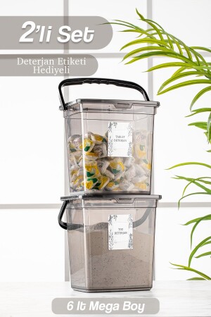 مجموعة من 2 حاويات تخزين للمواد المضطربة مع حوافز - صندوقة تخزين المواد المضطربة للجهاز المحمولة (Platinum MCH - Meleni Home