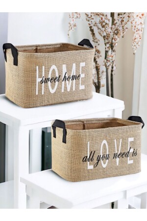 مجموعة من 2 جوت - خزانة غسيل غرف الأطفال منظمة لعبة طلاء - منظمة سلة التخزين - Prendi Home