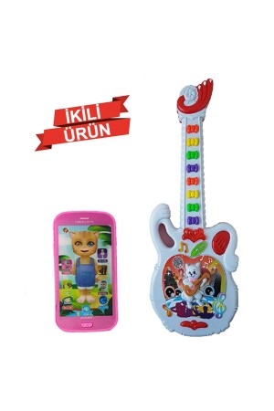 2 Produkte in einer 40-cm-Gitarre mit Licht und Ton. Touch-Telefon mit Katze mit Licht GRS-ST040506 - 4