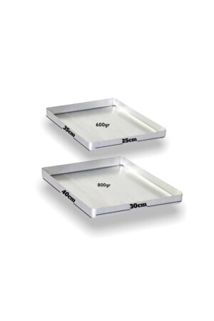 م.ن.ز-اللومنيوم 2 قطعة باكلاوا كيسري تري Set 25x35cm&30x40cm TYC00512112992 - Yıldız çelik