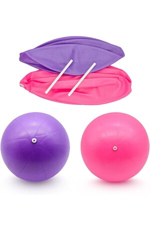 2 Stück 25 cm Pilates-Ball, kompakter Sport-Balance-Ball – weicher Ball für Yoga – Fitness und Grundübungen - 1