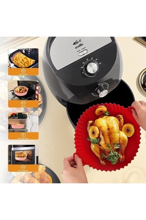 2 Stück Airfryer-Silikon-Backform – Airfryer – Airfryer-Zubehör – kompatibel mit allen Airfryern - 4