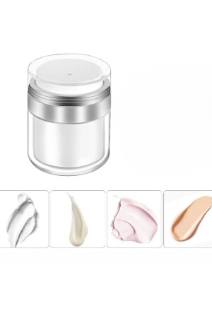 2 Stück Airless-Pumpe Vakuum nachfüllbar – tragbare Kosmetik-Creme-Box für Reisen ( - 4