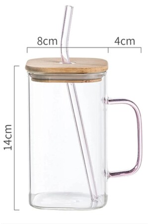 2 Stück Bambus-Deckel mit Griff, hitzebeständig, Thermisil-Glas, Becher, Tasse, Cocktail-Präsentation, Kaffeetasse A0142 - 6