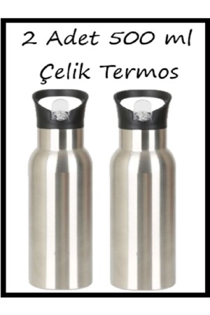 2 Stück Edelstahlbecher-Thermosflasche für heißes und kaltes Wasser 500 ml BAYEV-2PCTERMOS500ML - 1