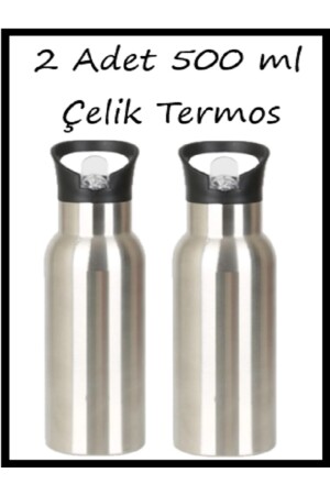 2 Stück Edelstahlbecher-Thermosflasche für heißes und kaltes Wasser 500 ml BAYEV-2PCTERMOS500ML - 3