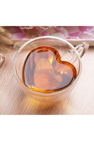 2 Stück – herzförmige doppelwandige transparente Espresso-Glastasse für Büro und Zuhause, 180 ml - 4