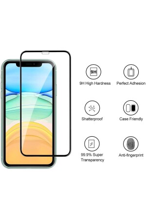 [2 Stück] Kompatibel mit iPhone 11 und iPhone Xr, vollflächiger HD-Displayschutz aus gehärtetem Glas, 3D-Vollschutz - 7