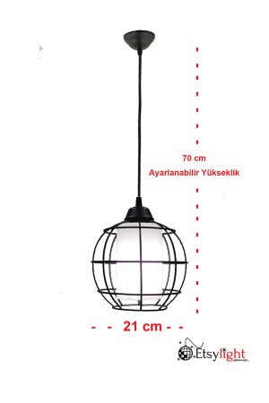 2 Stück – Opalweißer Glas-Kronleuchter, Küchen-Kronleuchter, Kinderzimmer-Kronleuchter, Flur-Kronleuchter, Eingangs-Kronleuchter S014OPLWG2AD - 8