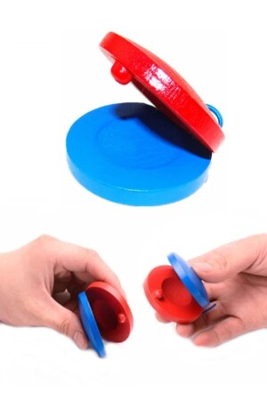 2 Stück Palmen-Holzkastagnetten Percussion Rhythmus Musikinstrument Lernspielzeug HYD-8867097-3301 - Hyd 