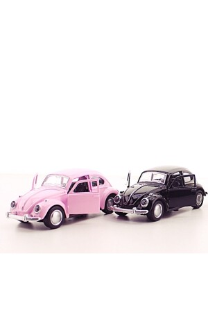 2 Stück schwarz rosa Metall Vosvos Auto Druckguss groß 12 cm GHJ-7230526-6136 - 2